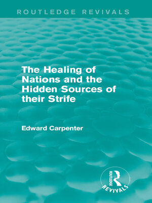 cover image of The Healing of Nations and the Hidden Sources of their Strife